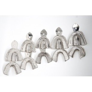 IMPRESSION TRAY  PARTIAL /DENTURE SET OF 10 PCS WITH RETENTION RIM