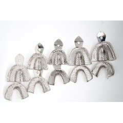 IMPRESSION TRAY  PARTIAL /DENTURE SET OF 10 PCS WITH RETENTION RIM