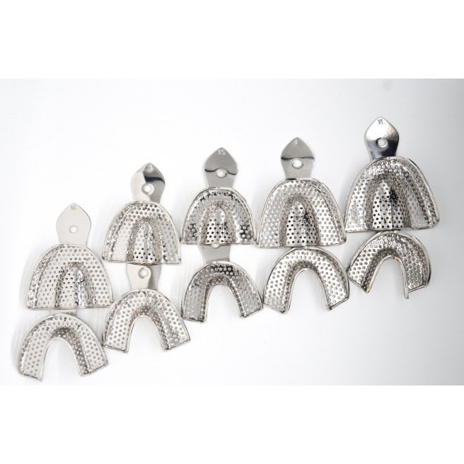 IMPRESSION TRAY  PARTIAL /DENTURE SET OF 10 PCS WITH RETENTION RIM