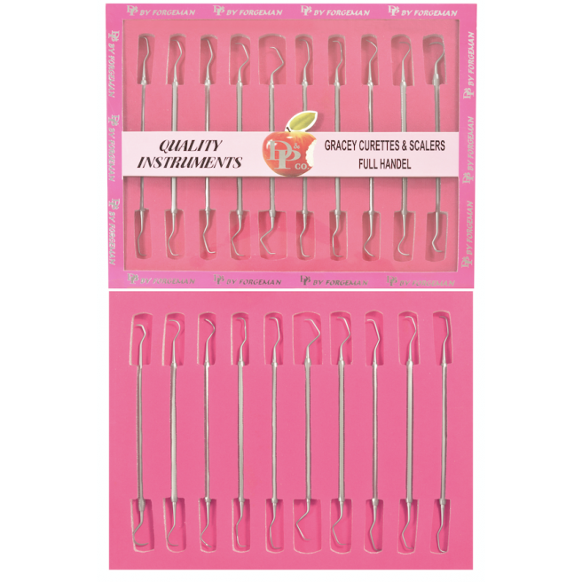 GRECEY CURETTE SET OF 10 PCS(Round Handle Hollow)
