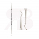 Curette Double - Tige terminale courte - Lame arrondie - 2.0 mm