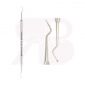 Curette Double - Tige terminale longue - Lame arrondie  - 1.5 mm